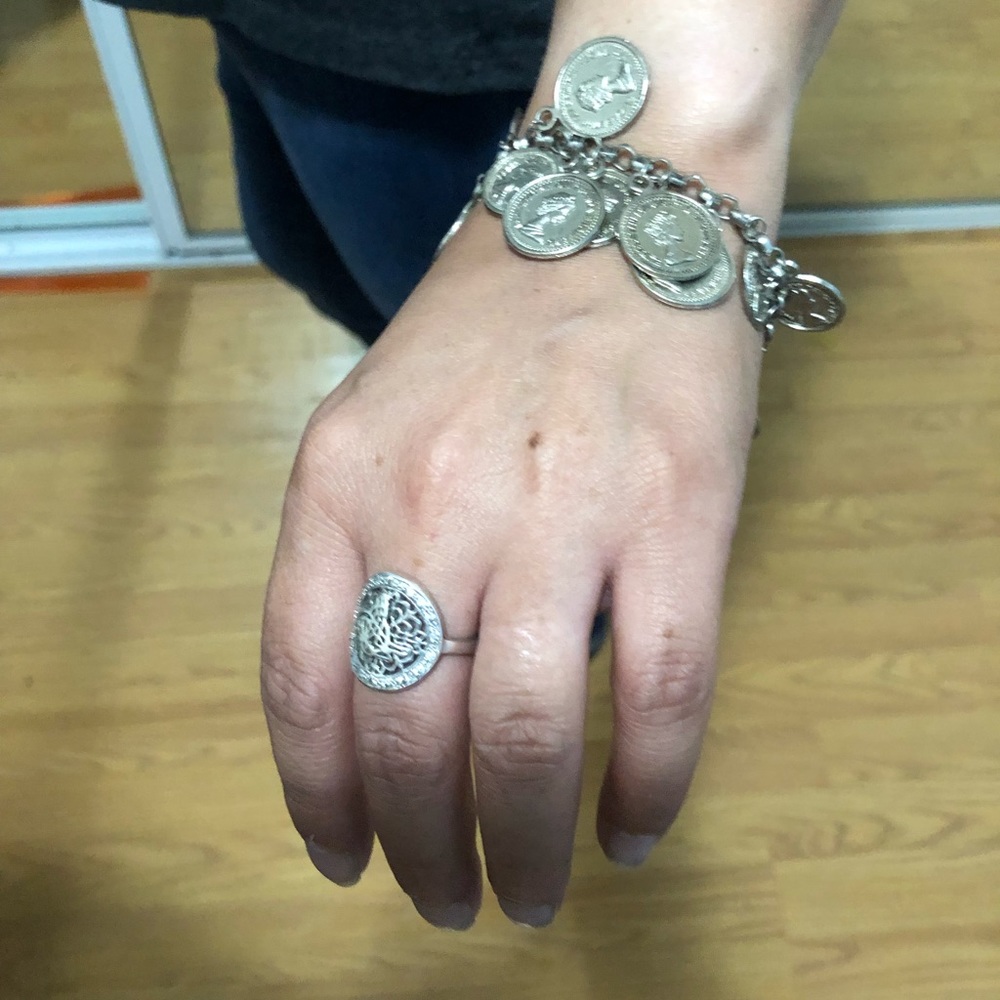 Silver coin (noisy) bracelet!